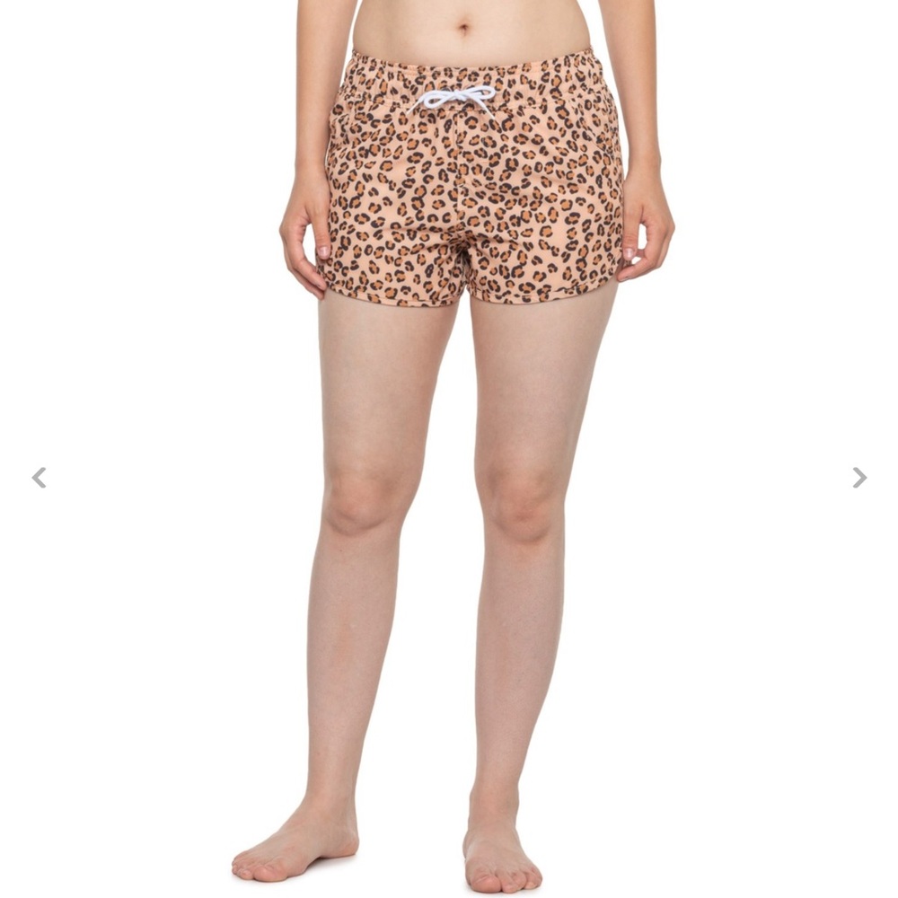 BONDI BEAMERS Women’s Size 12 Leopard Print Swim Shorts
